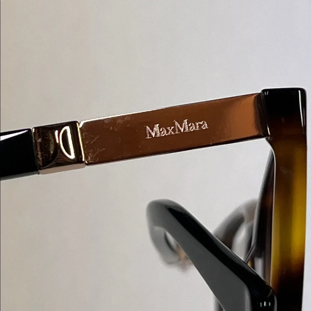 MAXMARA NWOT Women's Tortoise Modern Square 58-140 Springe Hinge Eyeglass Frame
